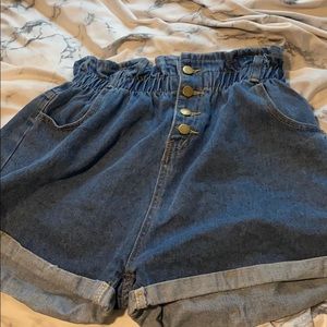 Paperbag waist shorts